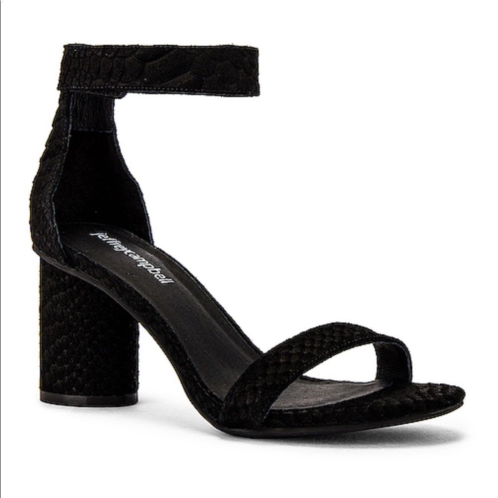 Jeffrey Campbell Laura Sandal in Black Snake NWB